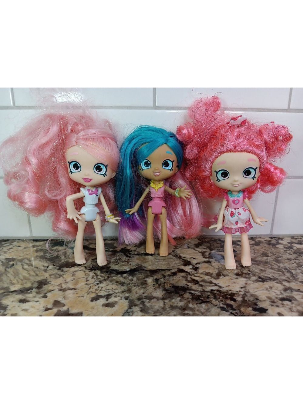 Lot Of 3 Shoppies Shopkins Dolls - See Photos